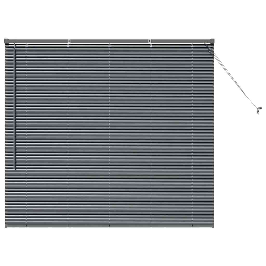 Venetian Blinds Dark Grey 130 x 150 cm Aluminium