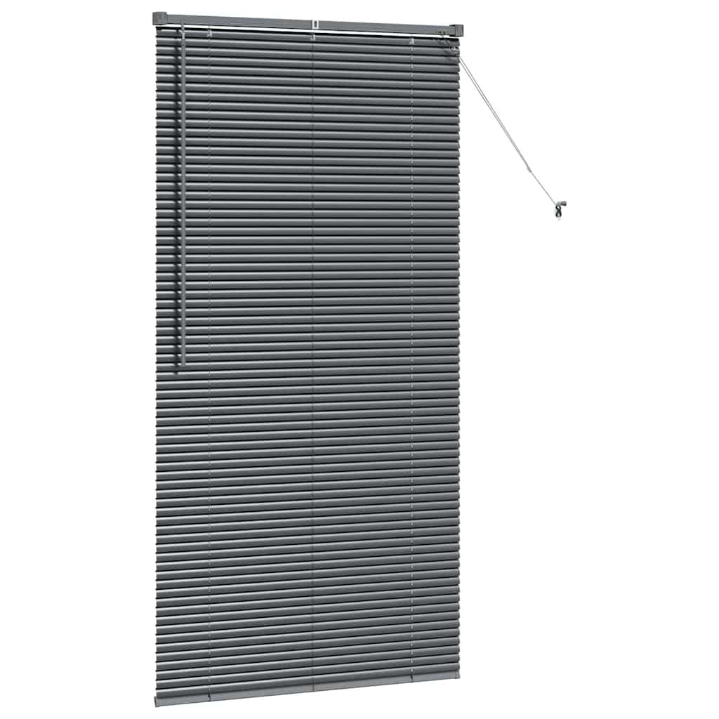 Venetian Blinds Dark Grey 175 x 95 cm Aluminium