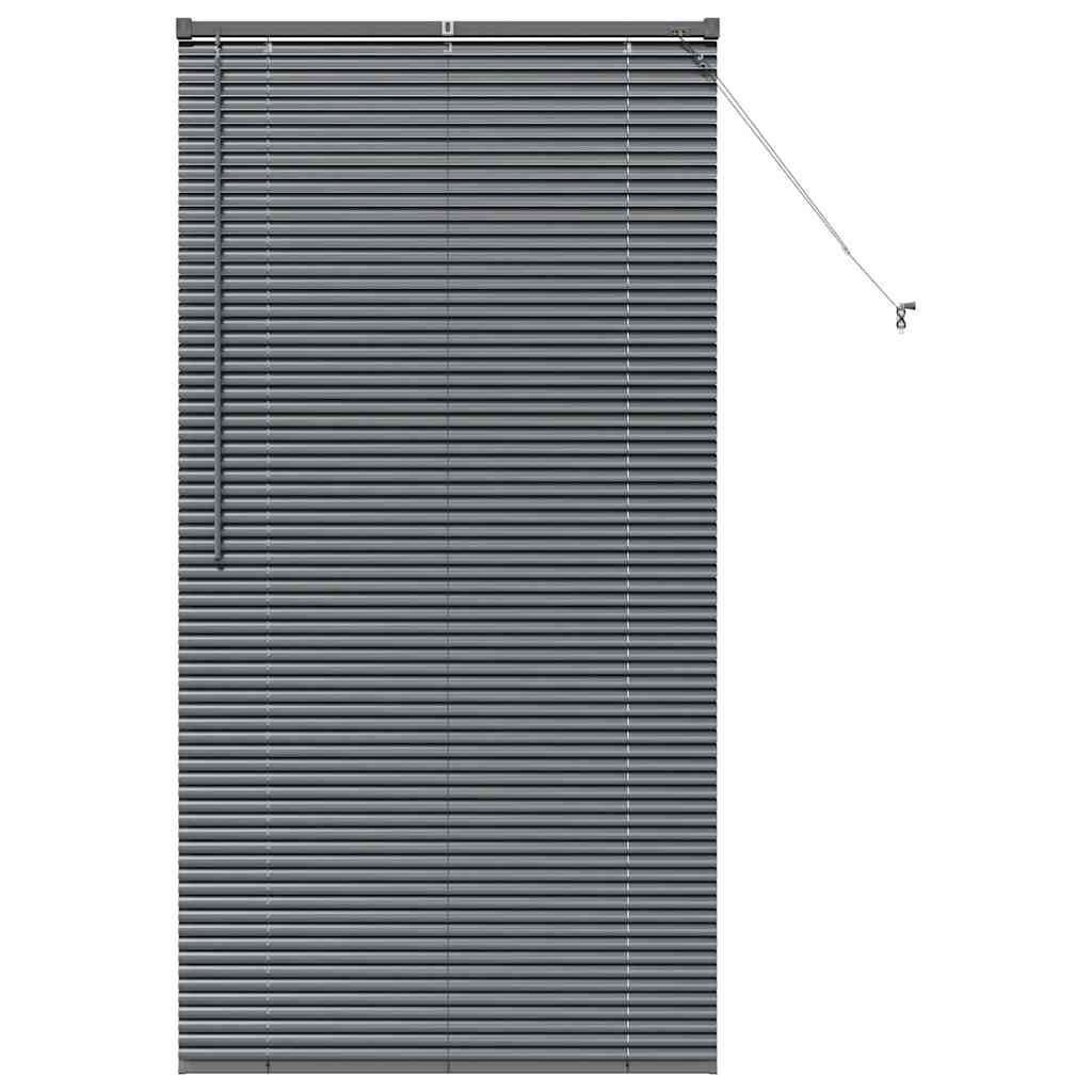Venetian Blinds Dark Grey 175 x 95 cm Aluminium