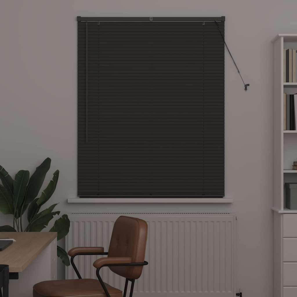 Venetian Blinds Dark Grey 175 x 105 cm Aluminium