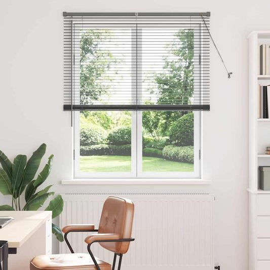 Venetian Blinds Dark Grey 175 x 115 cm Aluminium