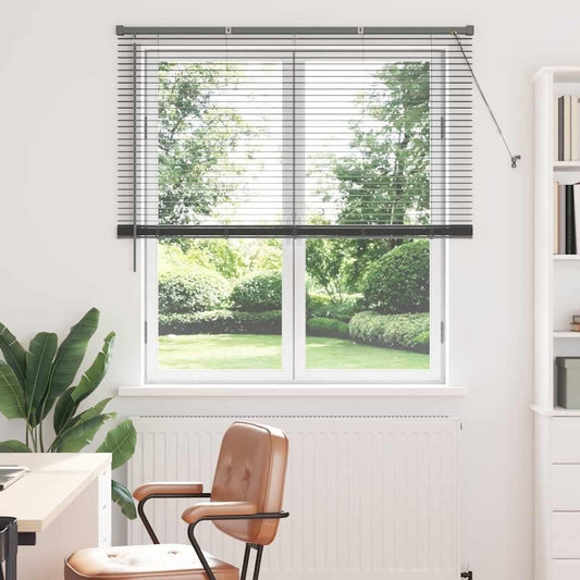 Venetian Blinds Dark Grey 175 x 130 cm Aluminium