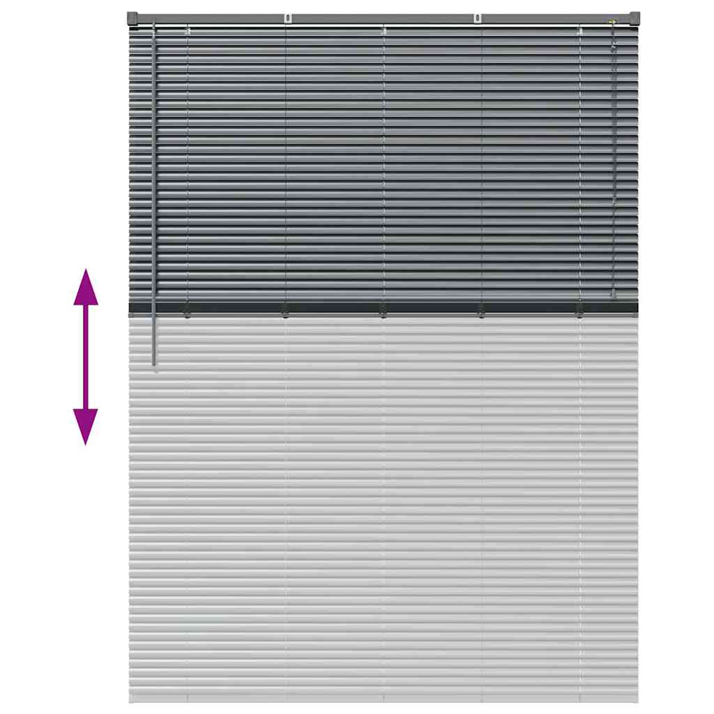 Balkenjalousien Dunkelgrau 175 x 135 cm Aluminium