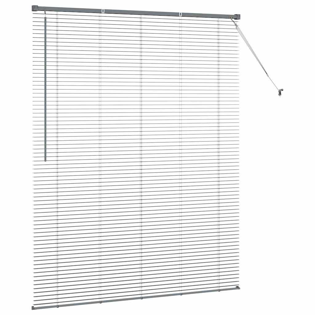 Horizontal Blinds Dark Grey 175 x 150 cm Aluminium