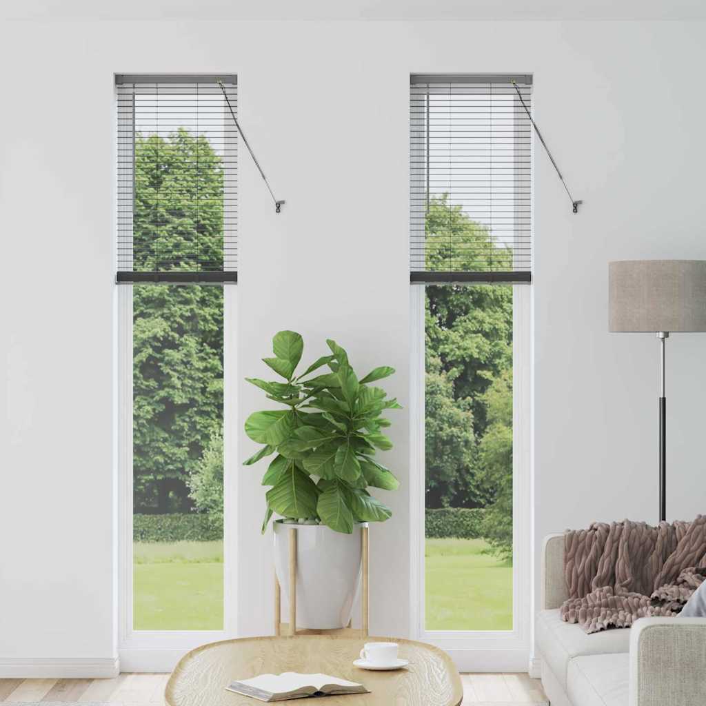 Venetian Blinds Dark Grey 220 x 40 cm Aluminum