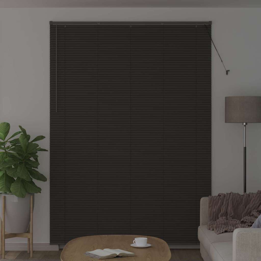 Venetian Blinds Dark Grey 220 x 155 cm Aluminium