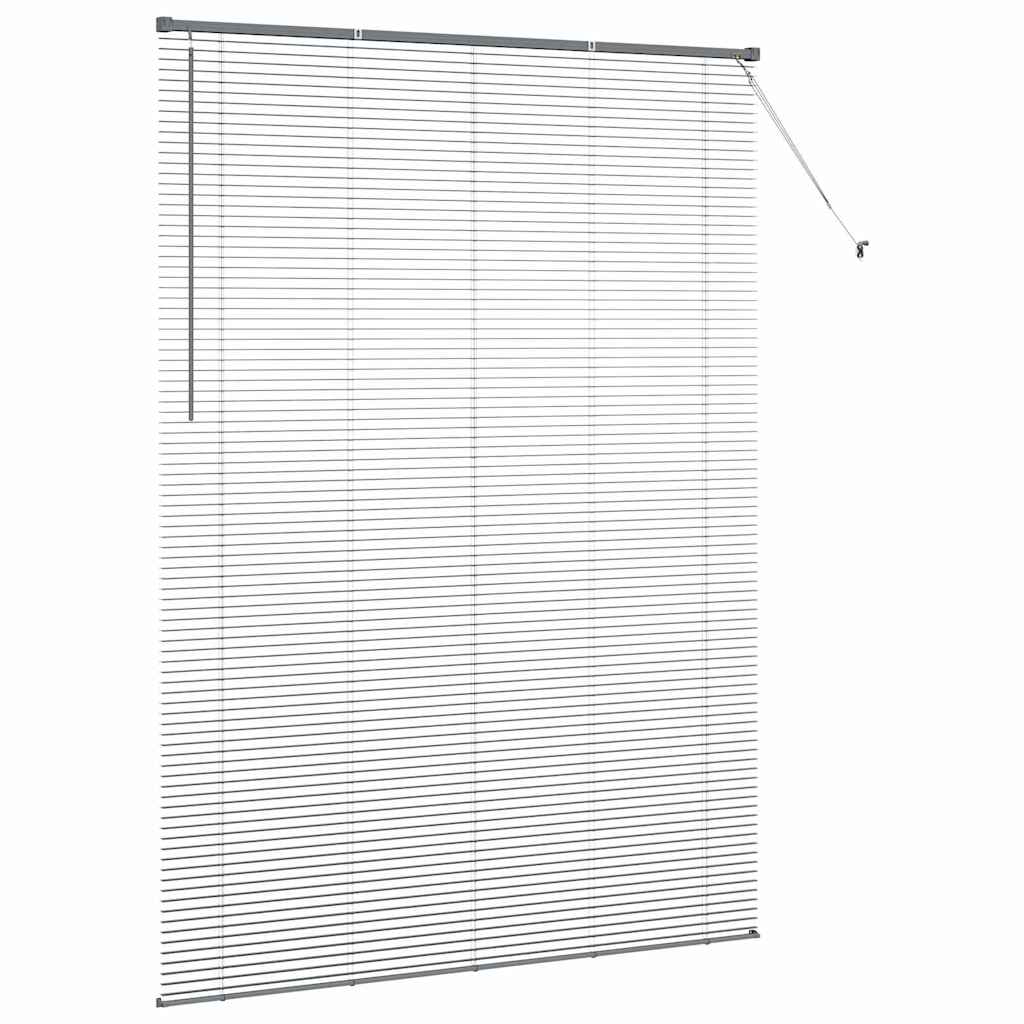 Venetian Blinds Dark Grey 220 x 155 cm Aluminium
