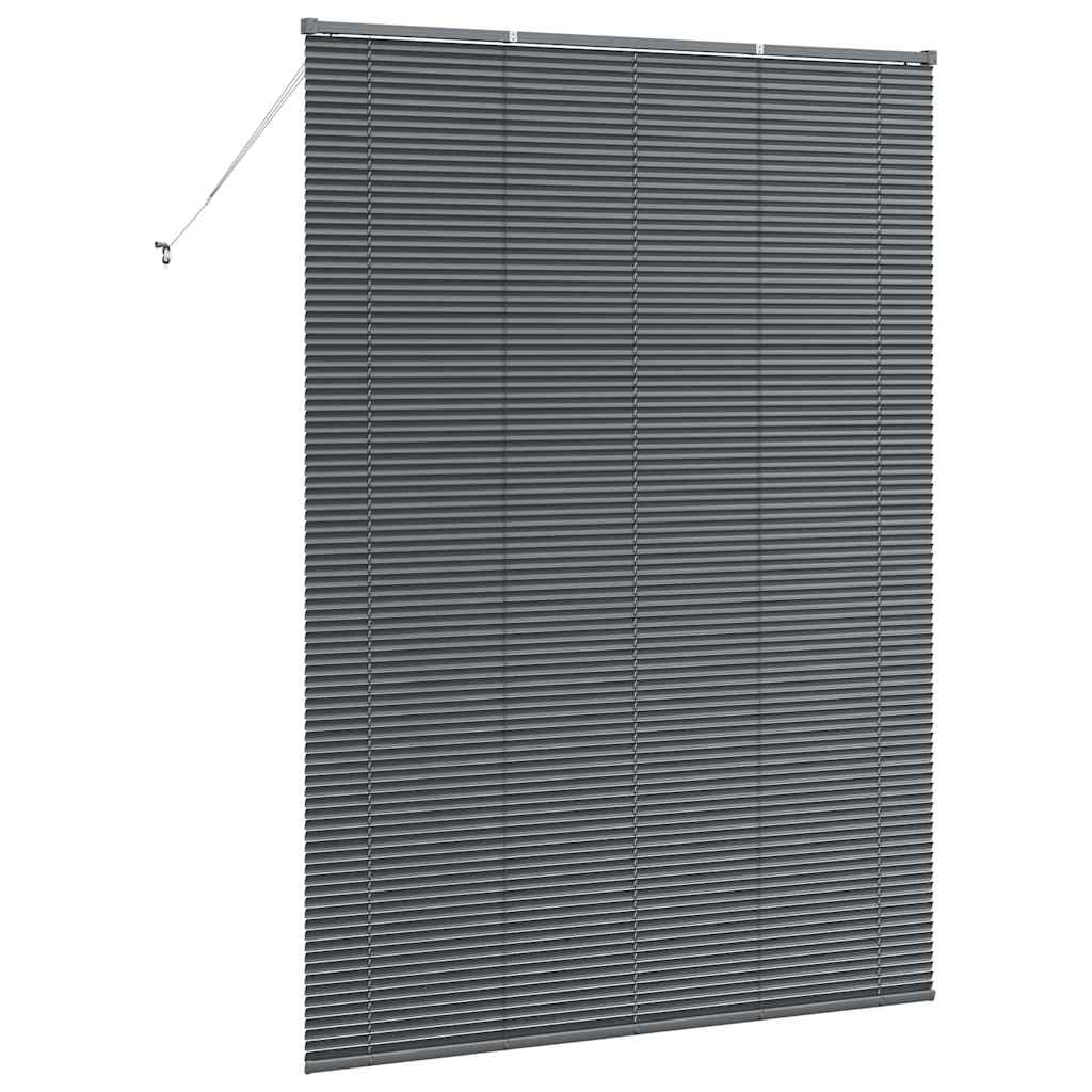 Venetian Blinds Dark Grey 220 x 155 cm Aluminium