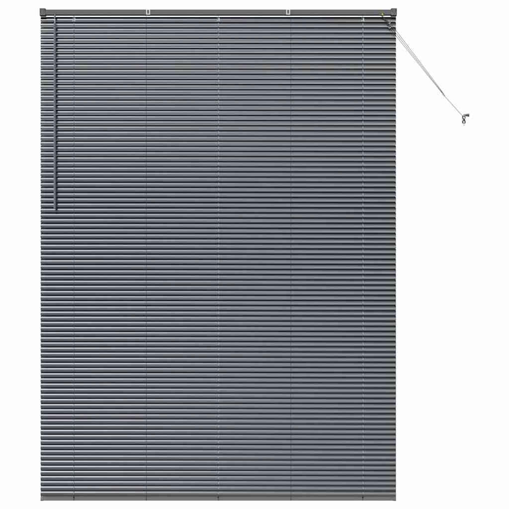 Venetian Blinds Dark Grey 220 x 155 cm Aluminium