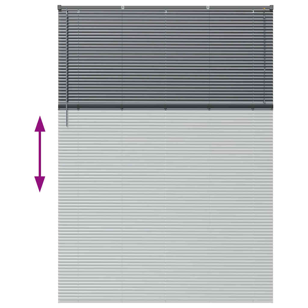 Venetian Blinds Dark Grey 220 x 155 cm Aluminium