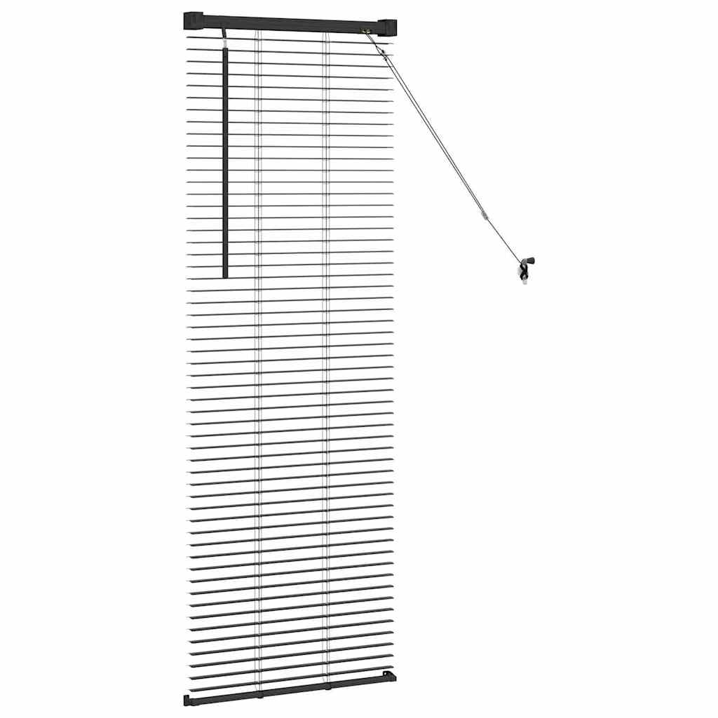 Balkenjalousien Schwarz 130 x 50 cm Aluminium