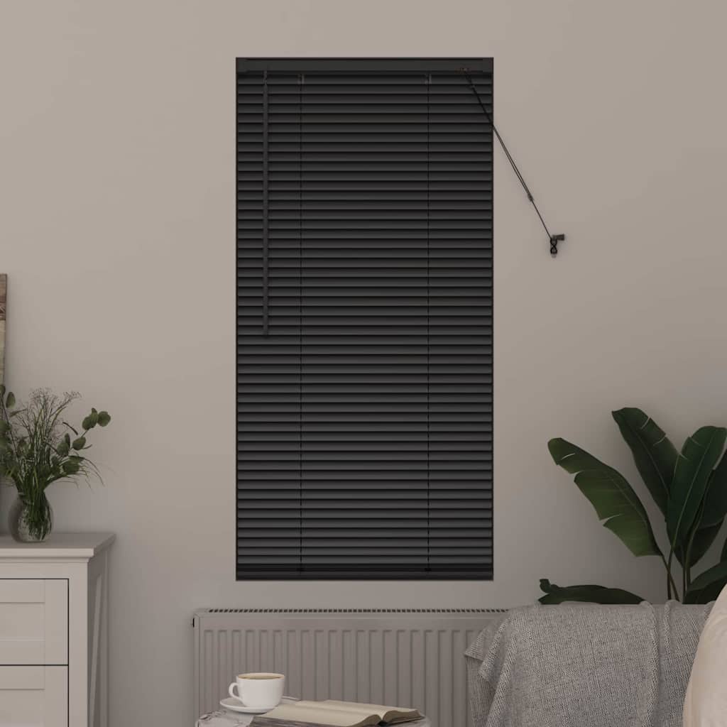 Venetian Blinds Black 60 x 2.5 x 130 cm Aluminum