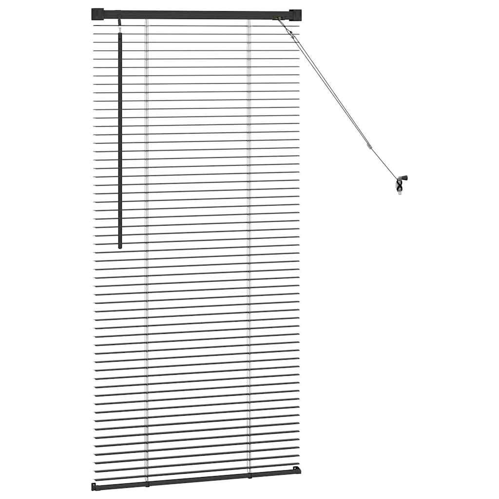 Venetian Blinds Black 60 x 2.5 x 130 cm Aluminum