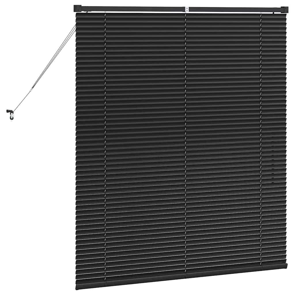Balkenjalousien Schwarz 130 x 120 cm Aluminium