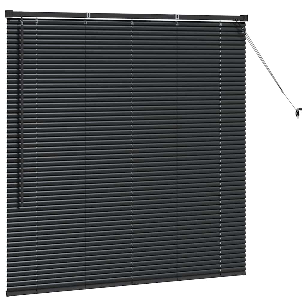 Venetian Blinds Black 130 x 130 cm Aluminum
