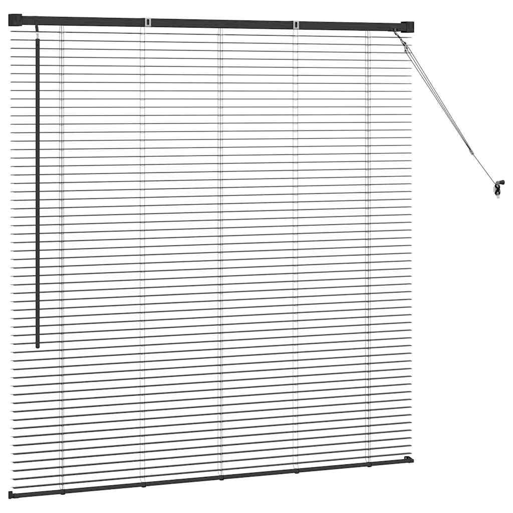 Venetian Blinds Black 130 x 130 cm Aluminum