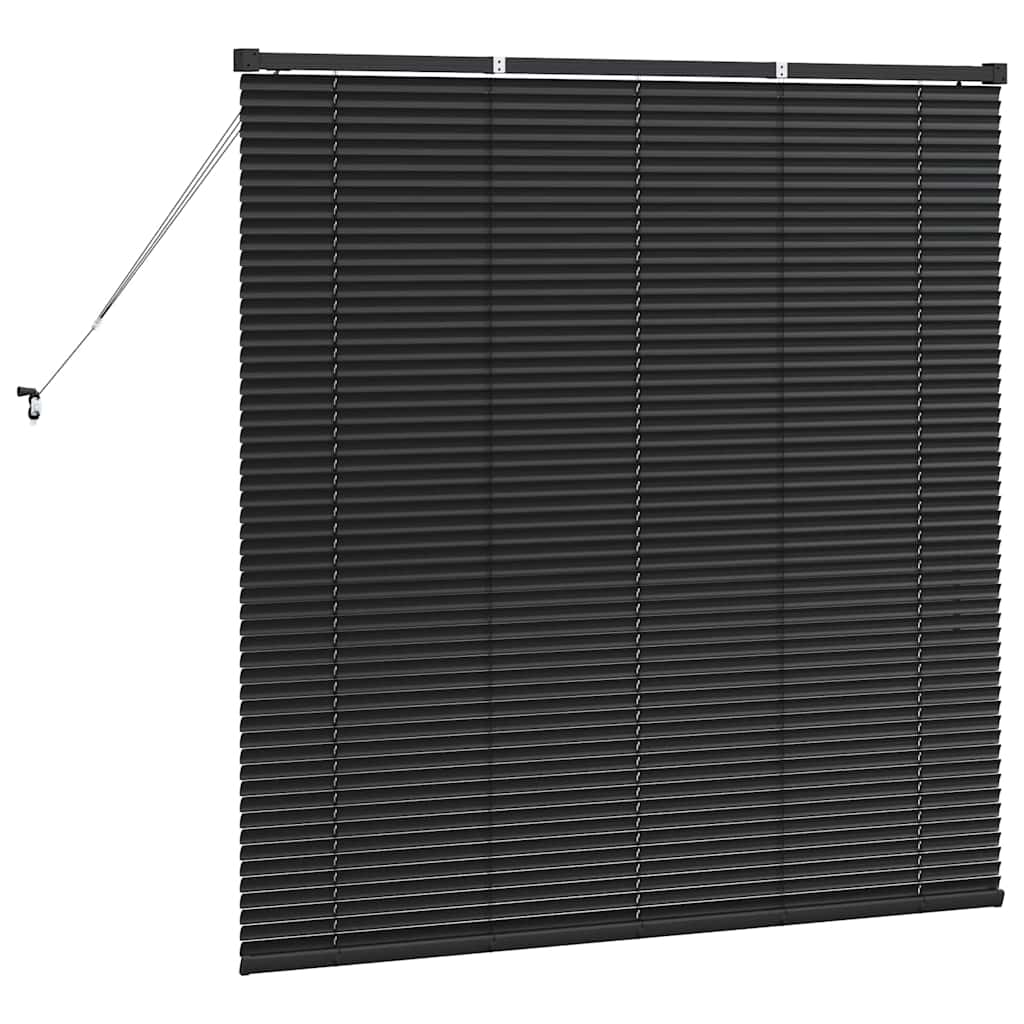 Venetian Blinds Black 130 x 130 cm Aluminum