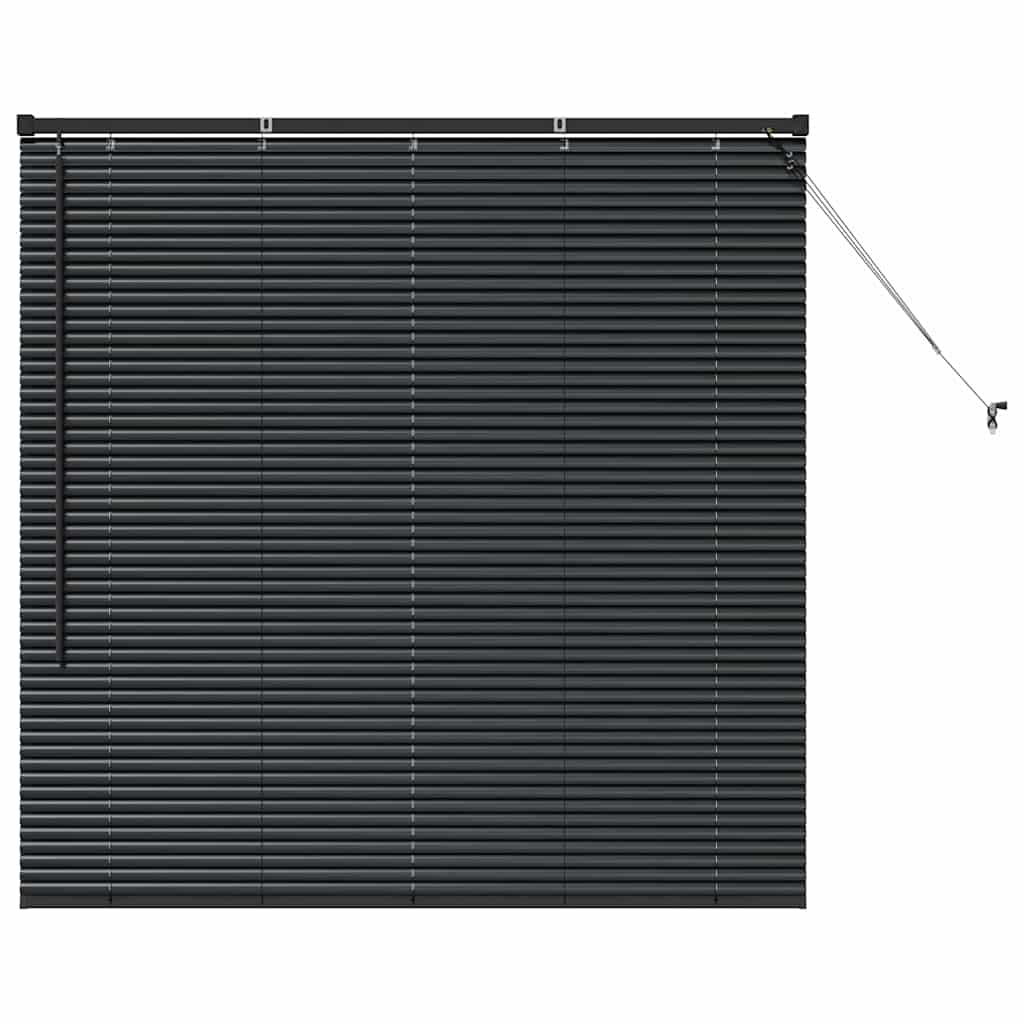 Venetian Blinds Black 130 x 130 cm Aluminum