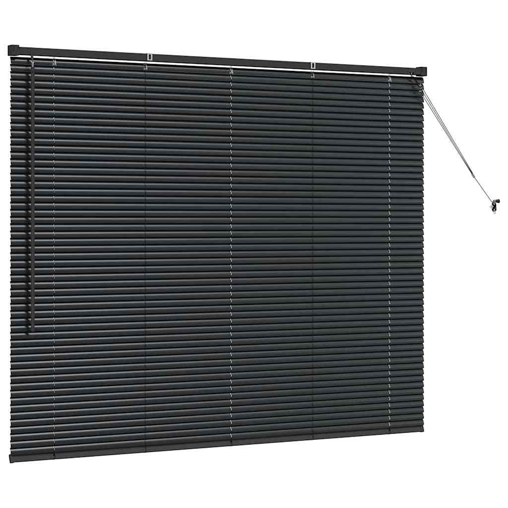 Balkenjalousien Schwarz 130 x 160 cm Aluminium