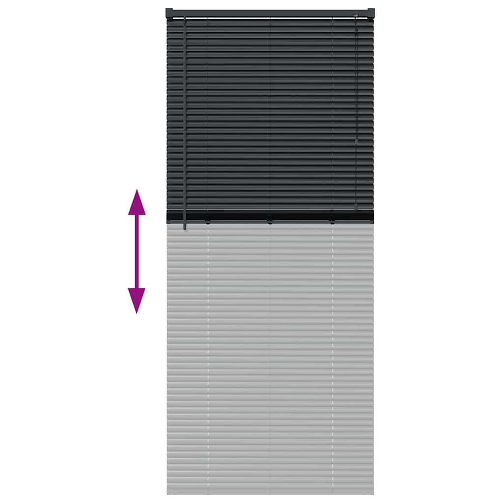 Venetian Blinds Black 175 x 80 cm Aluminum