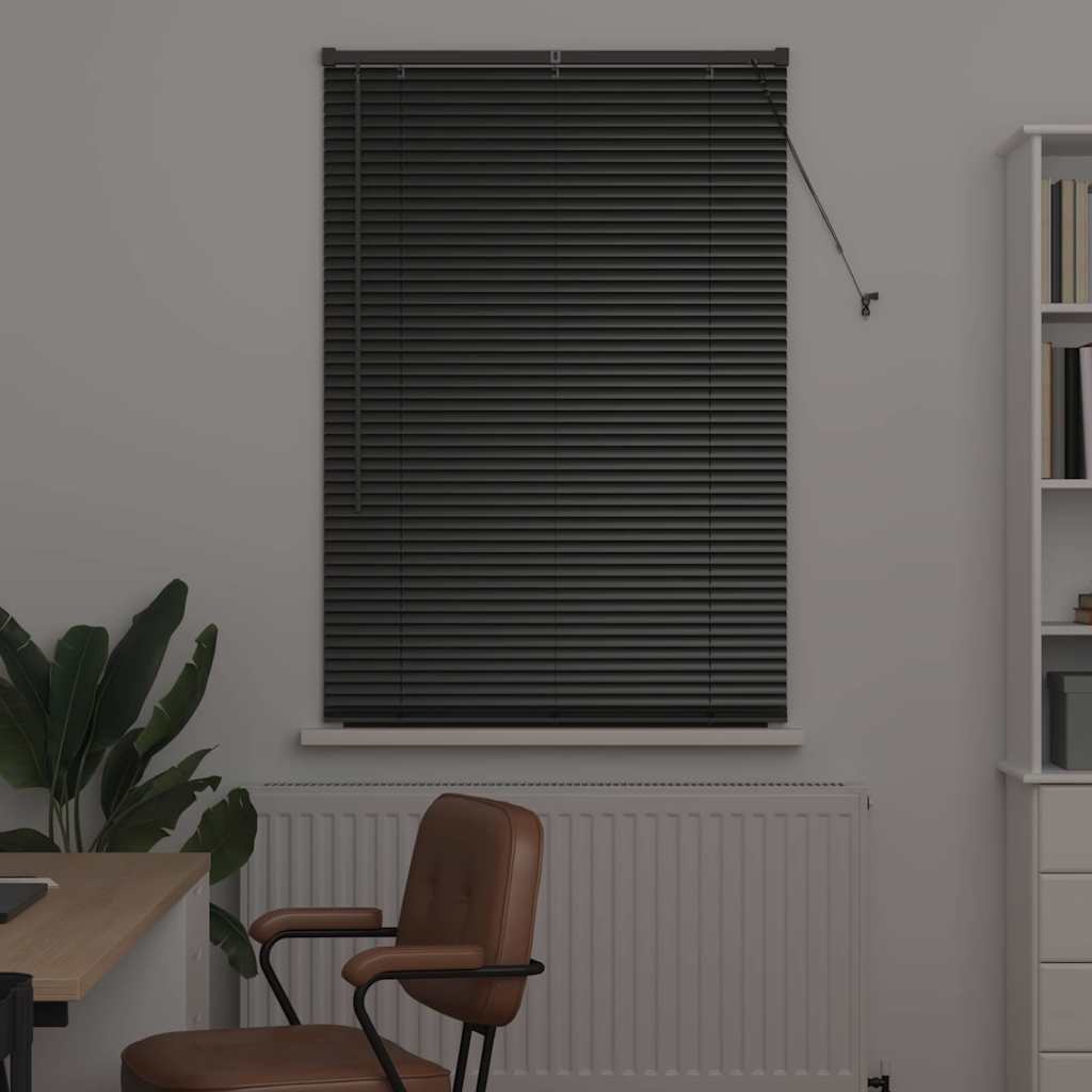 Black Venetian Blinds 175 x 95 cm Aluminum