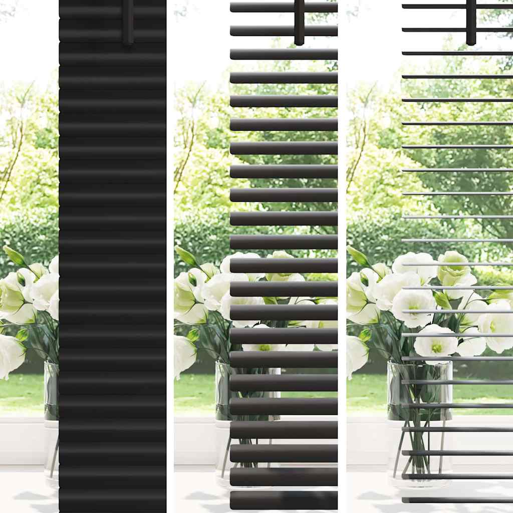 Black Venetian Blinds 175 x 95 cm Aluminum