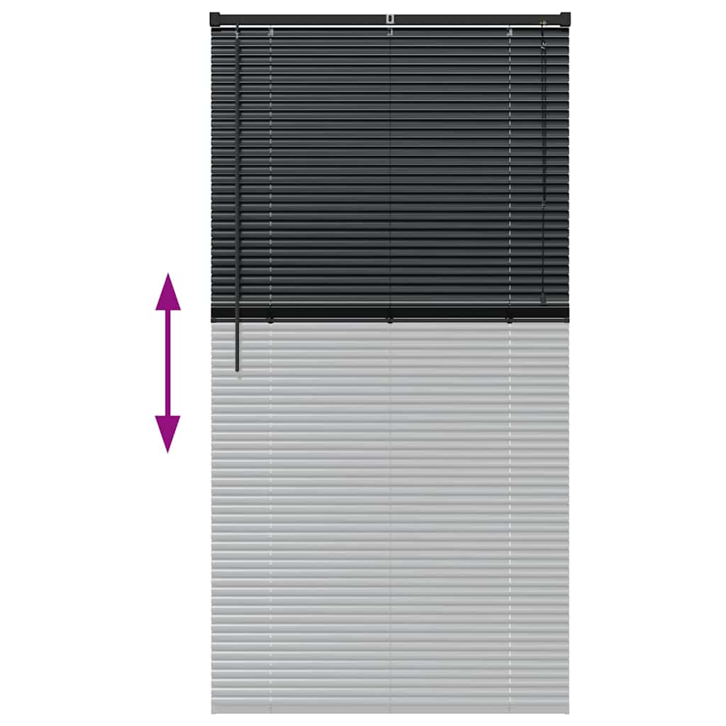 Black Venetian Blinds 175 x 95 cm Aluminum