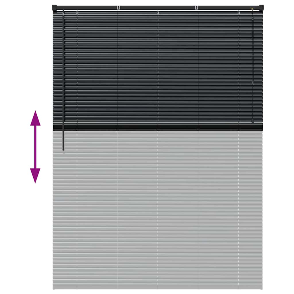 Balkenjalousien Schwarz 175 x 125 cm Aluminium