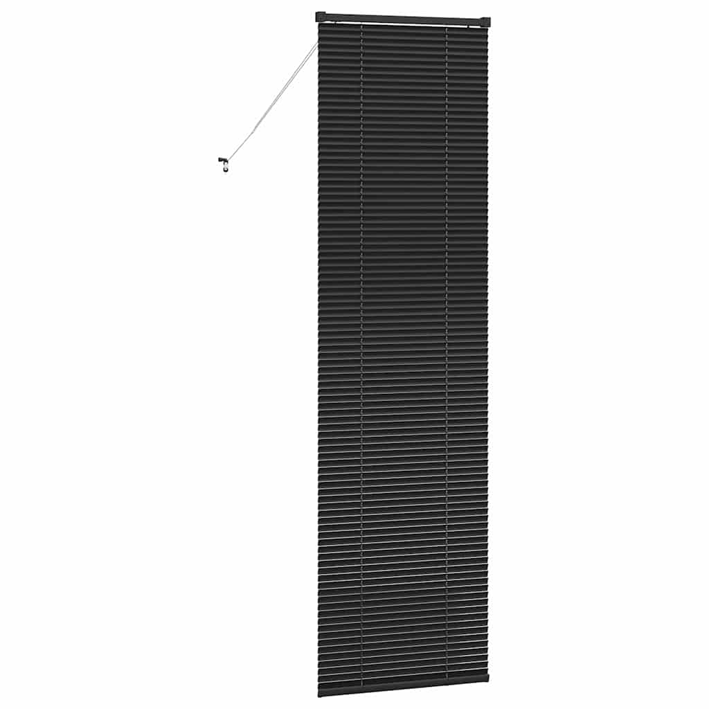 Venetian Blinds Black 220 x 55 cm Aluminum