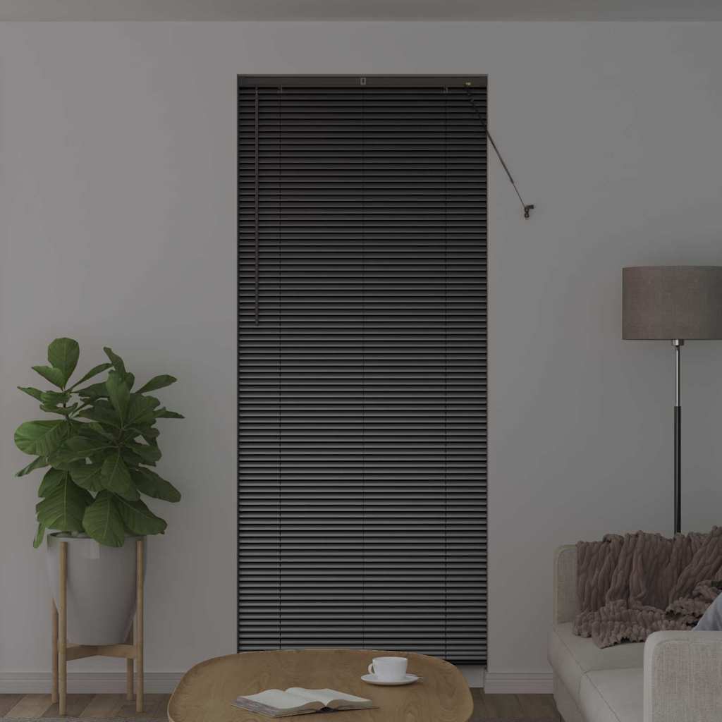 Balkenjalousien Schwarz 220 x 95 cm Aluminium
