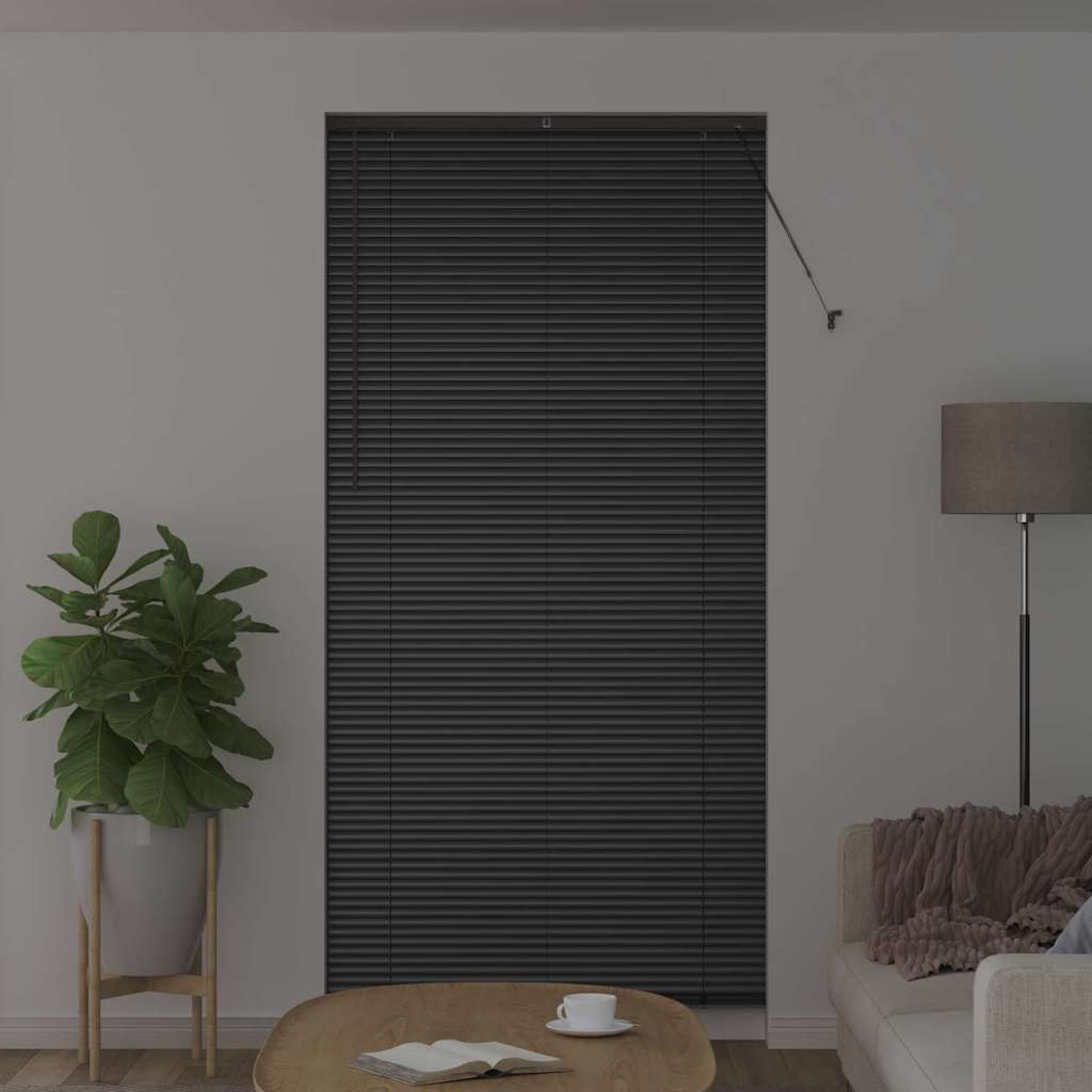 Balkenjalousien Schwarz 220 x 100 cm Aluminium