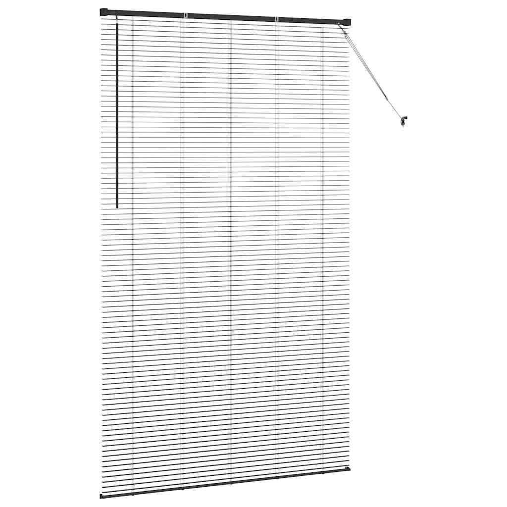 Slat Blinds Black 220 x 125 cm Aluminum