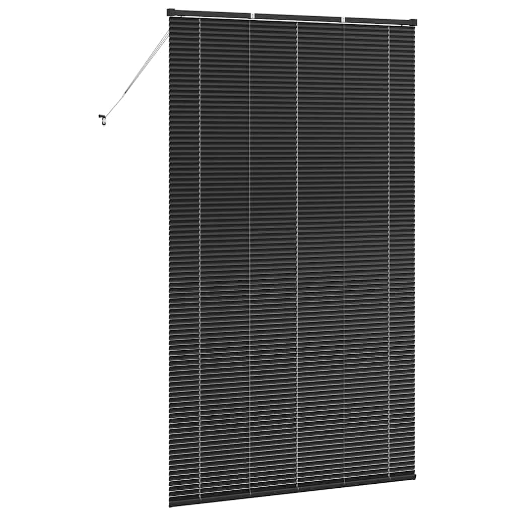 Slat Blinds Black 220 x 125 cm Aluminum