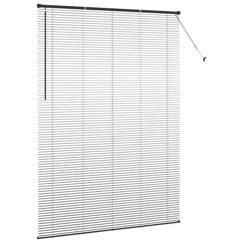 Balkenjalousien Schwarz 220 x 155 cm Aluminium