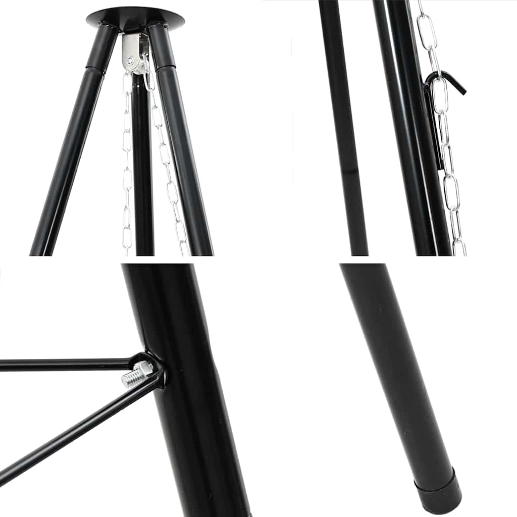 Lagerfeuer Stativ Schwarz 92 x 92 x 171.5 cm Metall