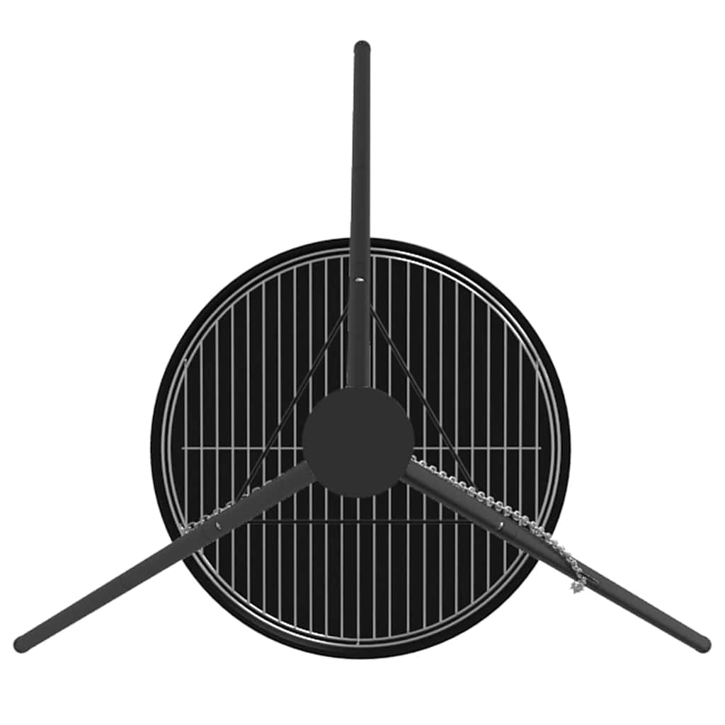 Lagerfeuer Stativ Schwarz 92 x 92 x 171.5 cm Metall