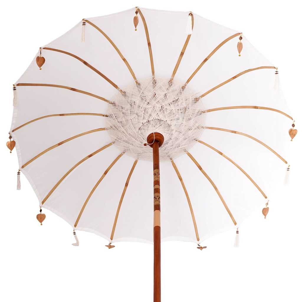 Balinesischer Sonnenschirm mit Sockel 260 180-190 cm