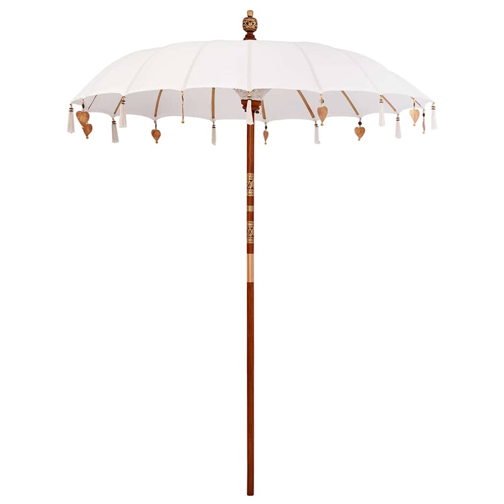 Balinesischer Sonnenschirm mit Sockel 260 180-190 cm