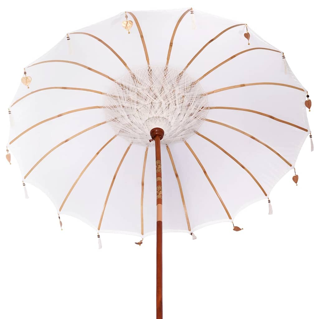 Balinesischer Sonnenschirm mit Sockel 260 210-220 cm