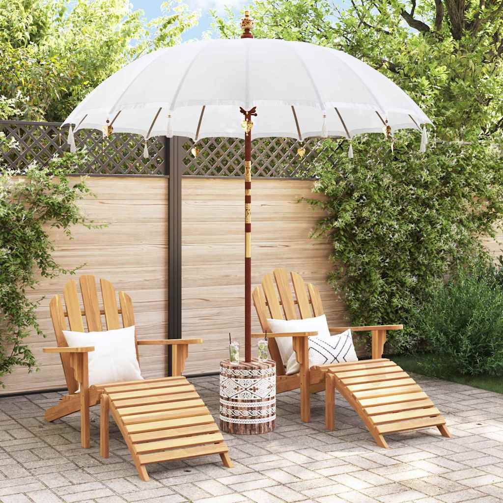 Balinesischer Sonnenschirm mit Sockel 260 210-220 cm