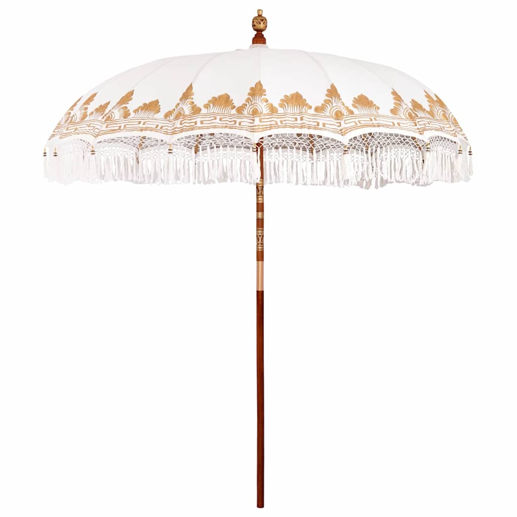Balinesischer Sonnenschirm mit Sockel Creme 215 x 215 x 260 cm