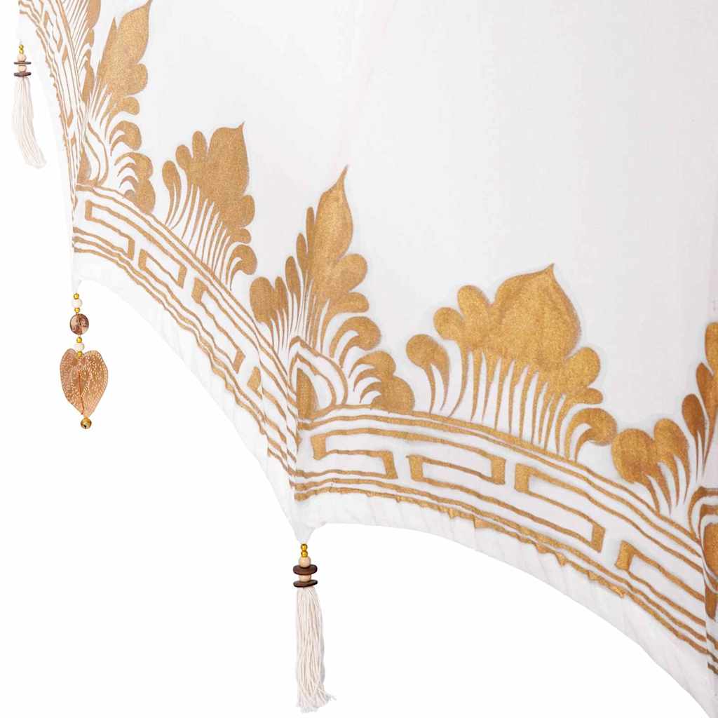 Balinesischer Sonnenschirm mit Sockel Creme 185 x 185 x 260 cm