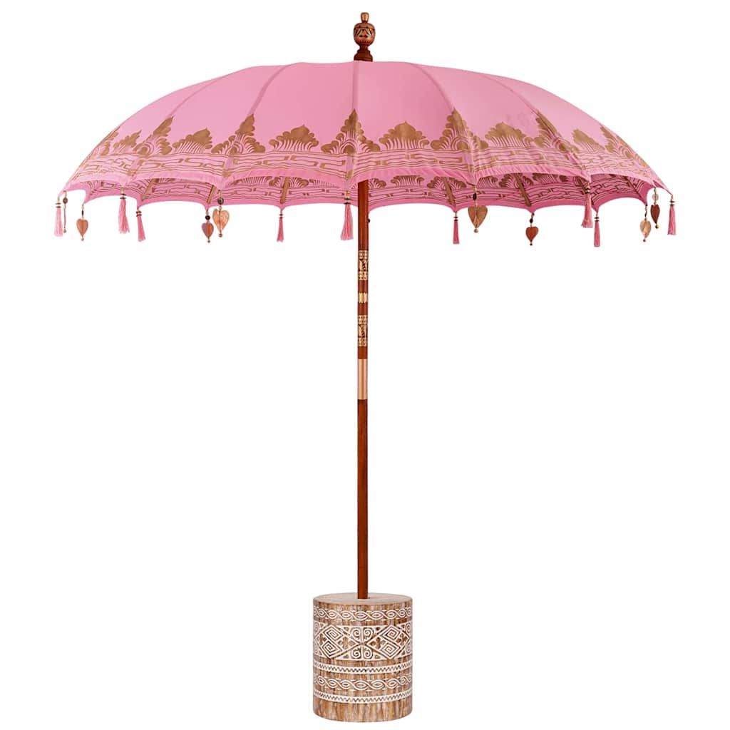 Balinesischer Sonnenschirm 260 Rosa 210-220 cm