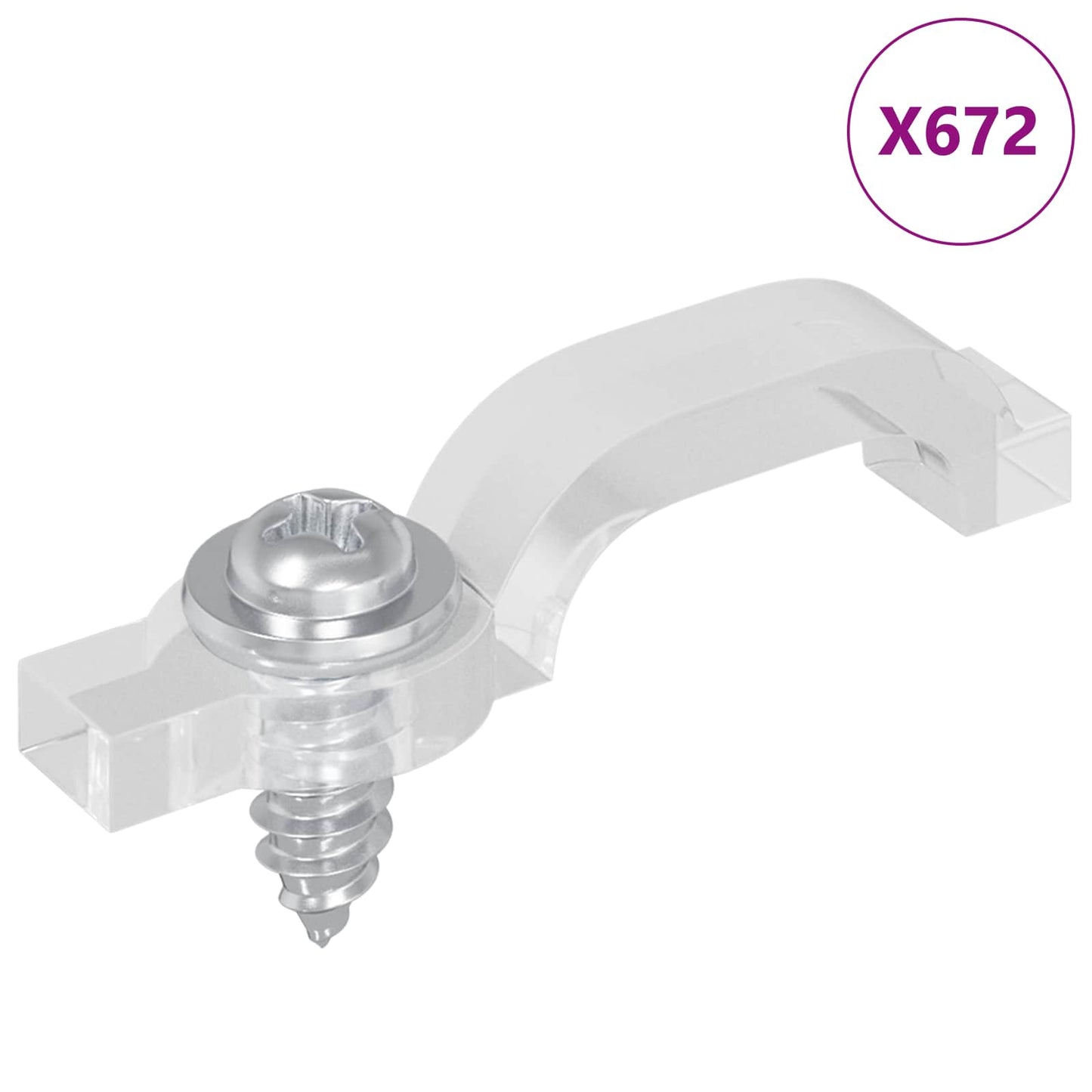 Clips pour ruban LED 12 pièces transparents 23,8 x 7,3 x 4,3 mm
