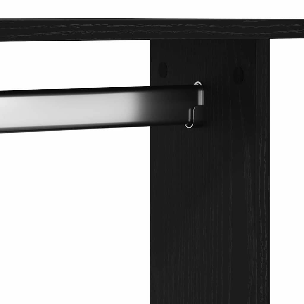 Wardrobe with Shelf Black Oak Look 102 x 38 x 110 cm