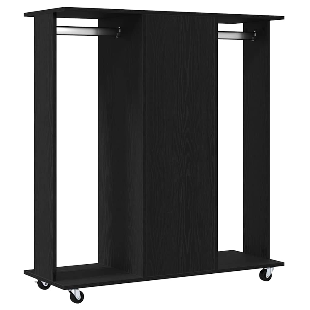 Wardrobe with Shelf Black Oak Look 102 x 38 x 110 cm