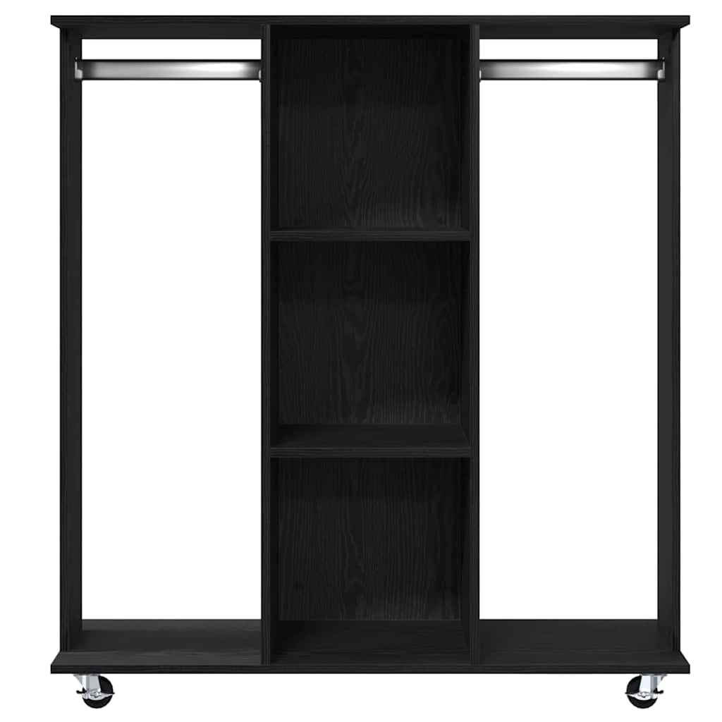 Wardrobe with Shelf Black Oak Look 102 x 38 x 110 cm