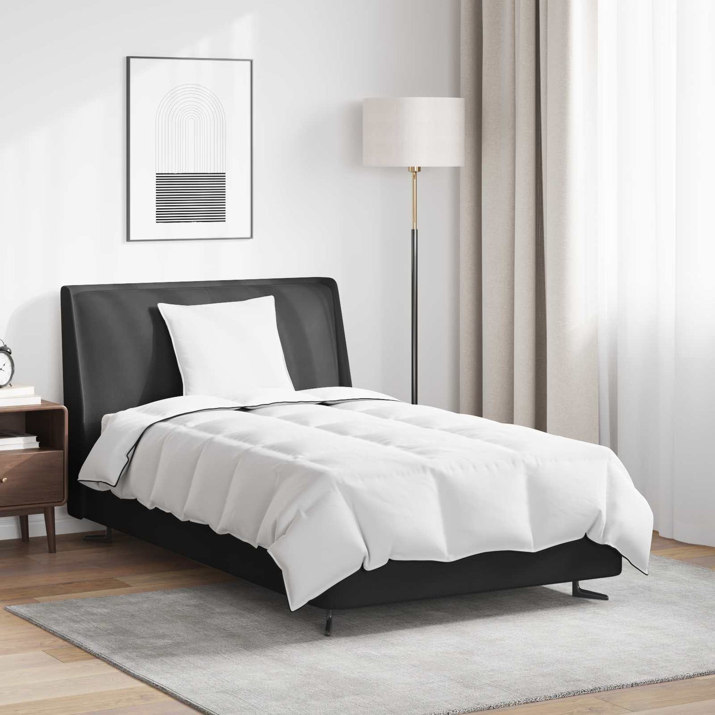 Couette d'hiver avec oreillers 2 pièces Blanc Plumes
