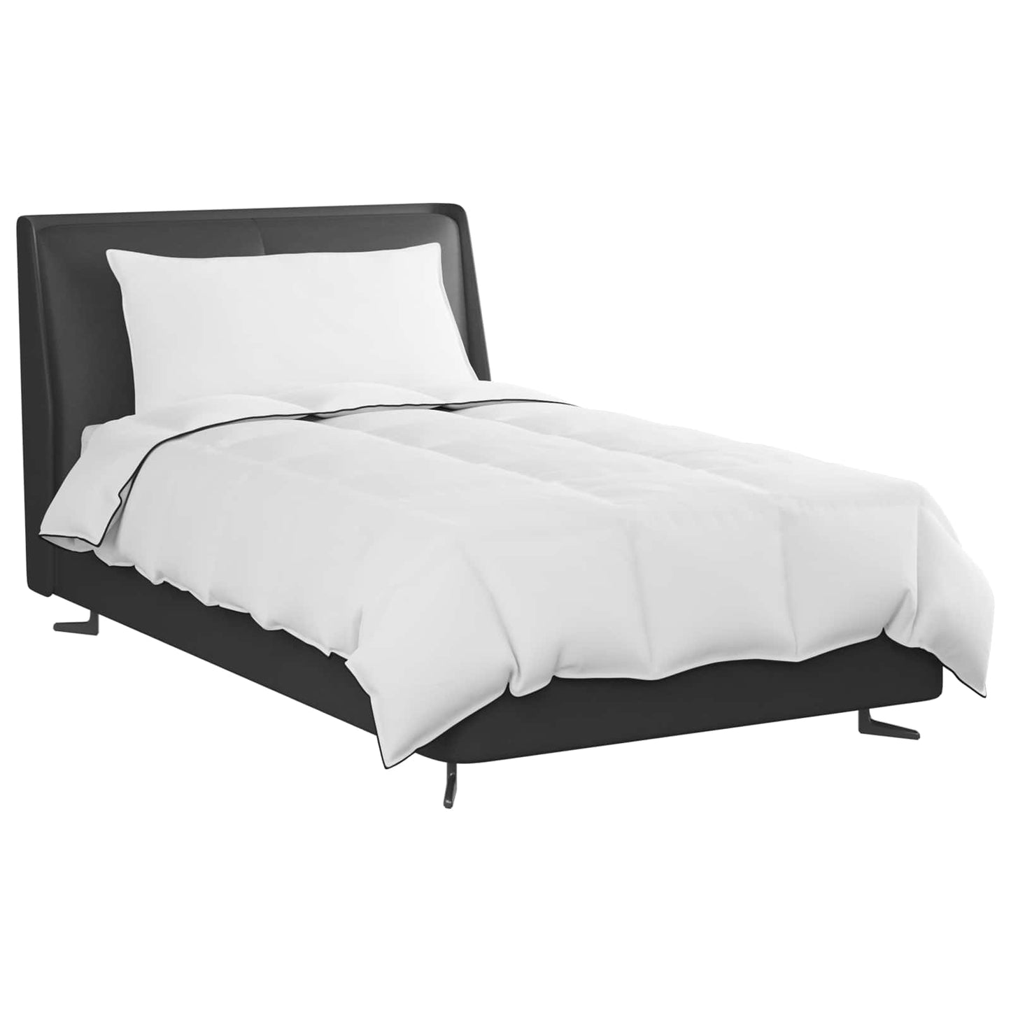 Couette d'hiver avec oreiller 2 pcs Blanc Plume