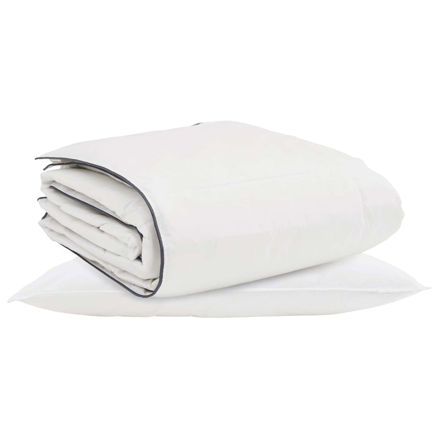 Winterbettdecke mit Kissen 2 pcs Weiß Daunenfeder